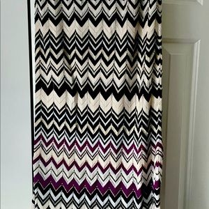 White House Black Market chevron print maxi